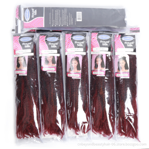 18inch Synthetic Marley Braids Soft Fluffy Afro Crochet Hair Braids Kinky Curly Marley Hair Extensions buldle